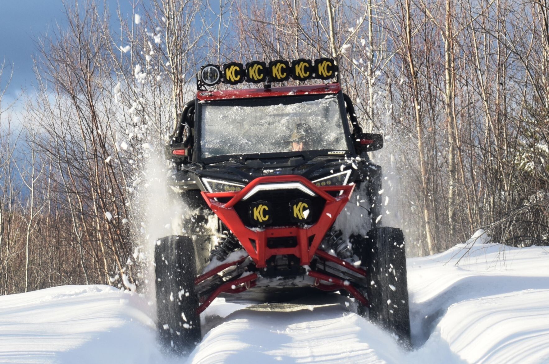 Spitting snow, ATV at Jericho Gateway Family Campground in Berlin